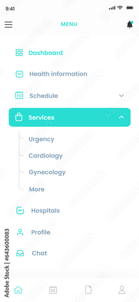 Menu Screens App UI Kit & Dashboard Blue Side Bar Template Menu Screens App UI Kit & Dashboard Blue Side Bar Template
