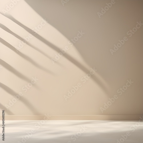 A light background with shadows on the wall for product presentations