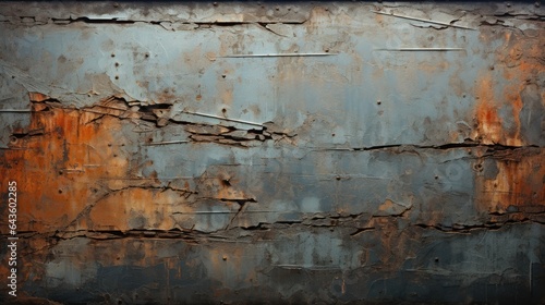 Old rusty metal background, generative ai