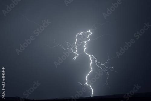 lightning struck in the sky