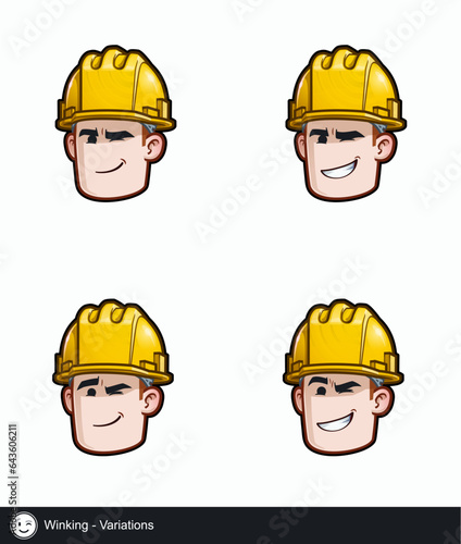 Construction Worker - Expressions - Positive n Smiling - Winking - Variations