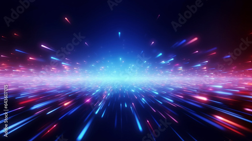 Dark background illuminated by red and blue lights