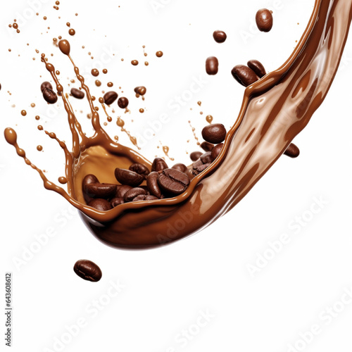A Single Coffee Bean Set Against a White Isolated Background