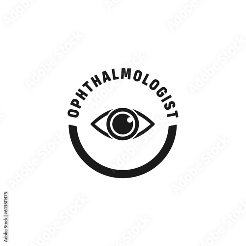 ophthalmologist icon vector isolated in flat style. Best ophthalmology icon for apps, websites, or ophthalmologist design element.
