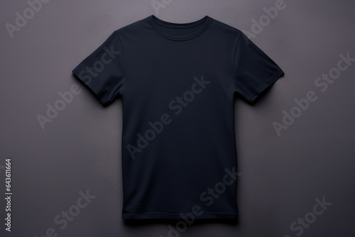 black T-shirt without inscriptions with empty space for placing a picture or text. sales concept, marketing, clothing
