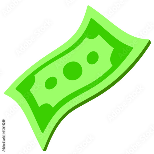 US Dollar one Banknote bill cash money isolated on white background