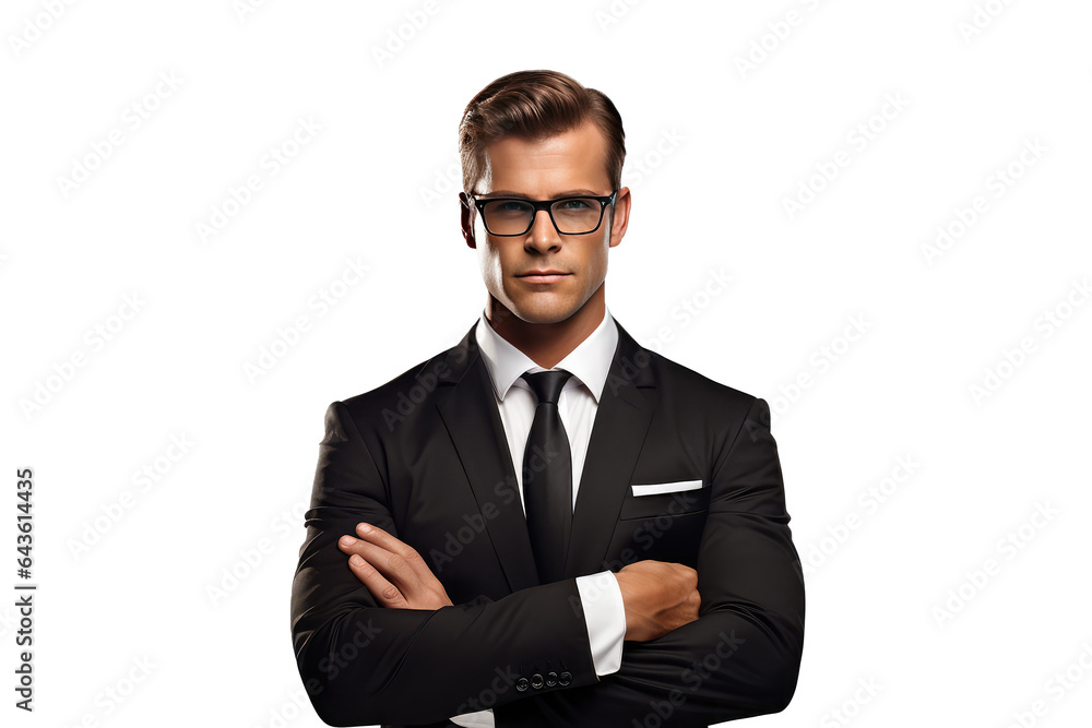 business man isolated on white