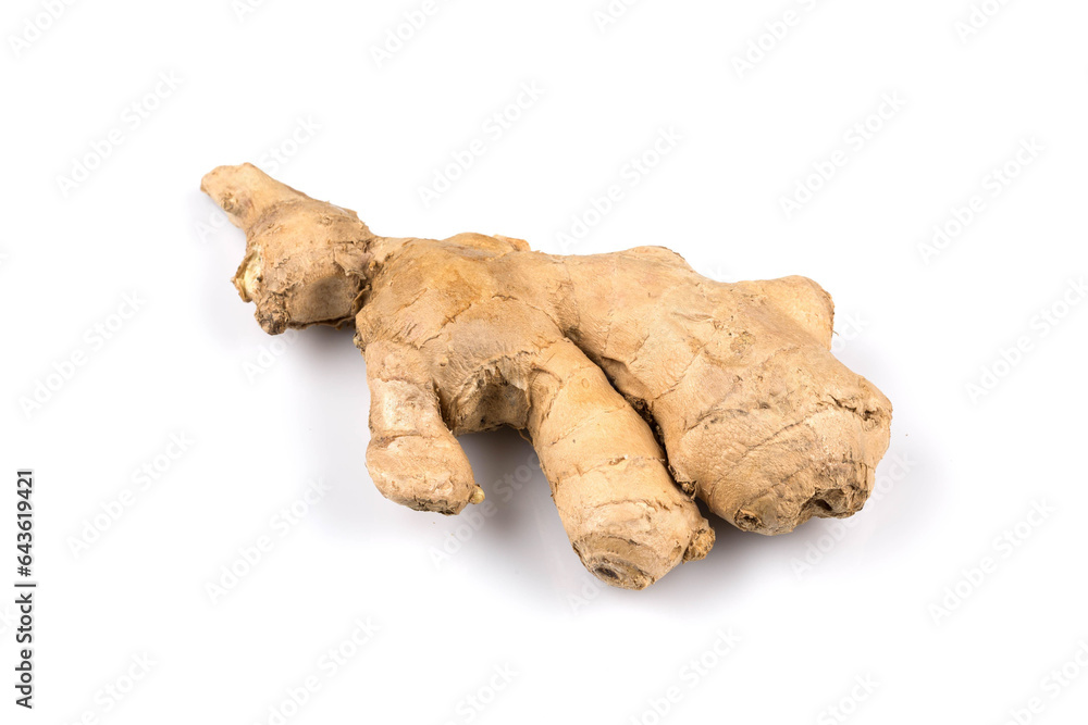 fresh ginger on white background fresh ginger on white background