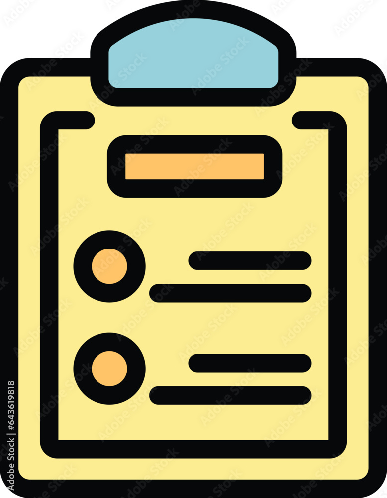 Clipboard card icon outline vector. Money letter. Frame badge color flat Clipboard card icon outline vector. Money letter. Frame badge color flat