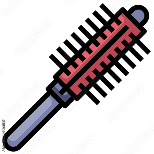 HAIR BRUSH line icon,linear,outline,graphic,illustration