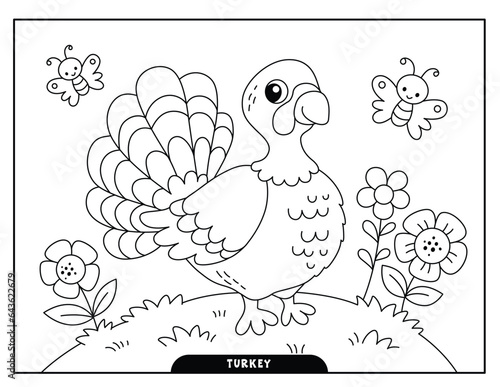 Turkey coloring pages for kids