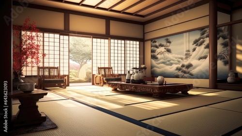 Classic Japanese Living Room. A Timeless Oasis in Astonishing Detail