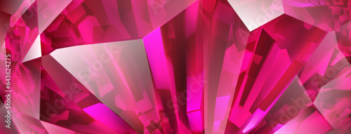Abstract crystal background in red colors with highlights on the facets and refracting of light