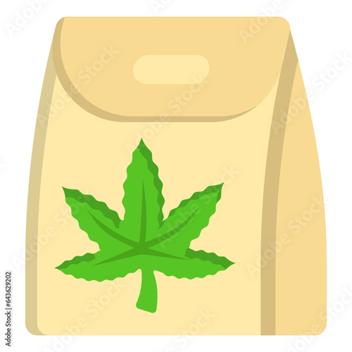 Dried flower buds Packaging concept, Ready to Deliver Bedrocan vector color icon design, Cannabis and marijuana symbol, thca and cbdasign, recreational herbal drug stock illustration