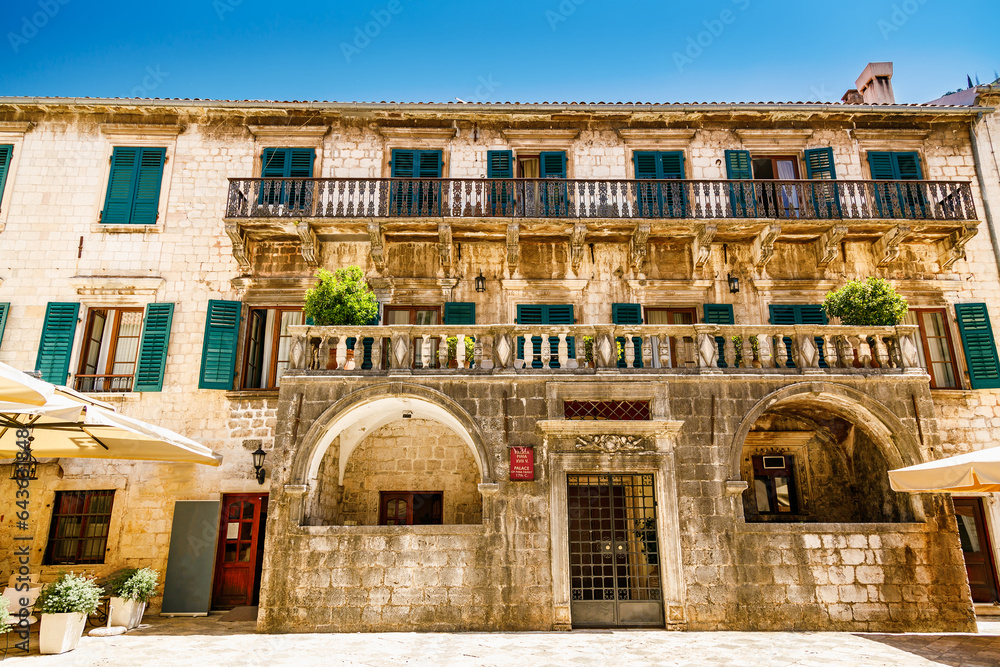 The old Palace of Pima family in the Old town of Kotor