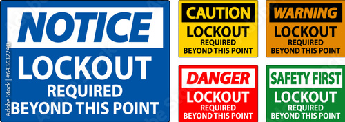 Danger Sign, Lockout Required Beyond This Point