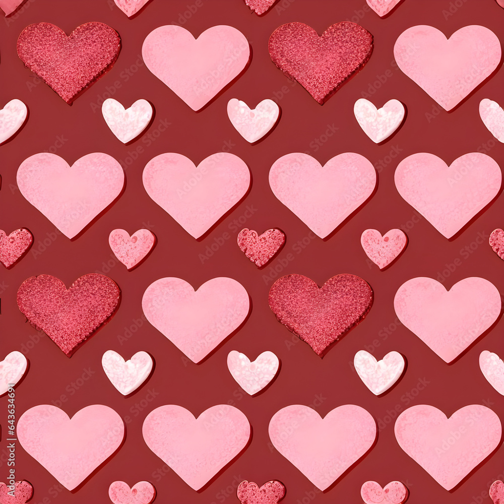 Happy Valentine's Day heart pattern.