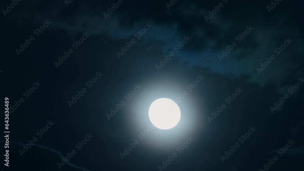 halloween night Full moon at night with cloud real time halloween night Full moon at night with cloud real time