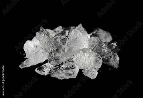 Tableau sur toile concept of ice drug crystal methamphetamine isolated on black background
