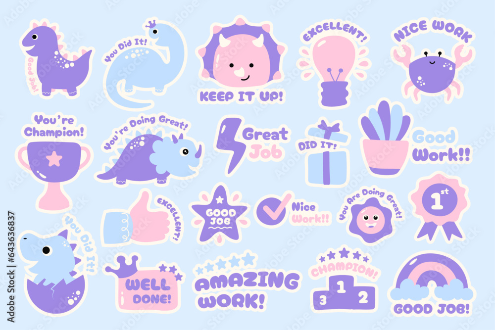 Fototapeta premium Great Job Illustration Set