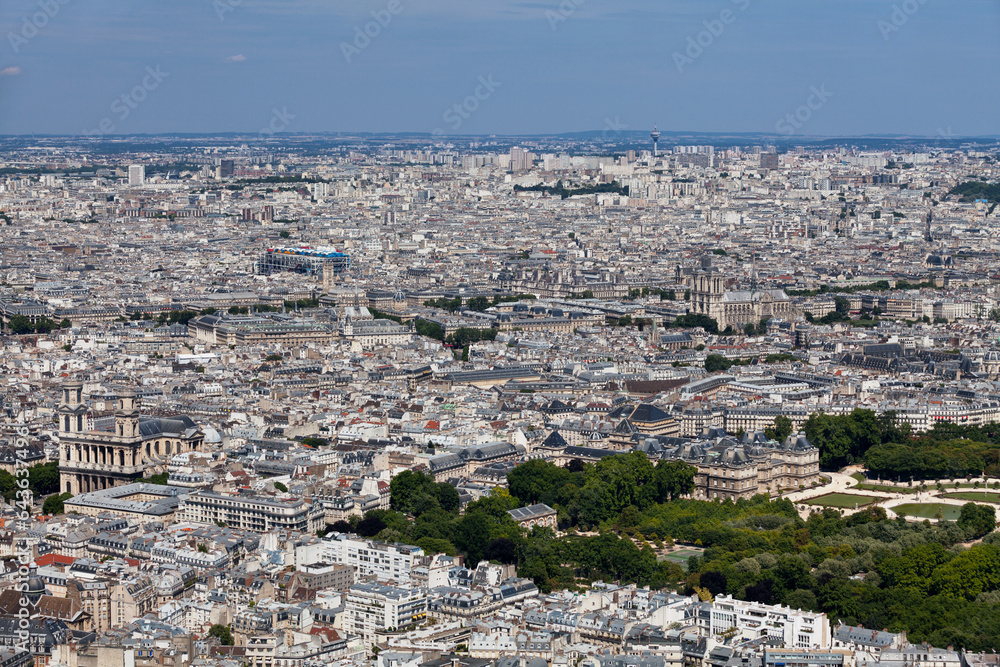 Aerial view of the Jardin du Luxembourg in Paris