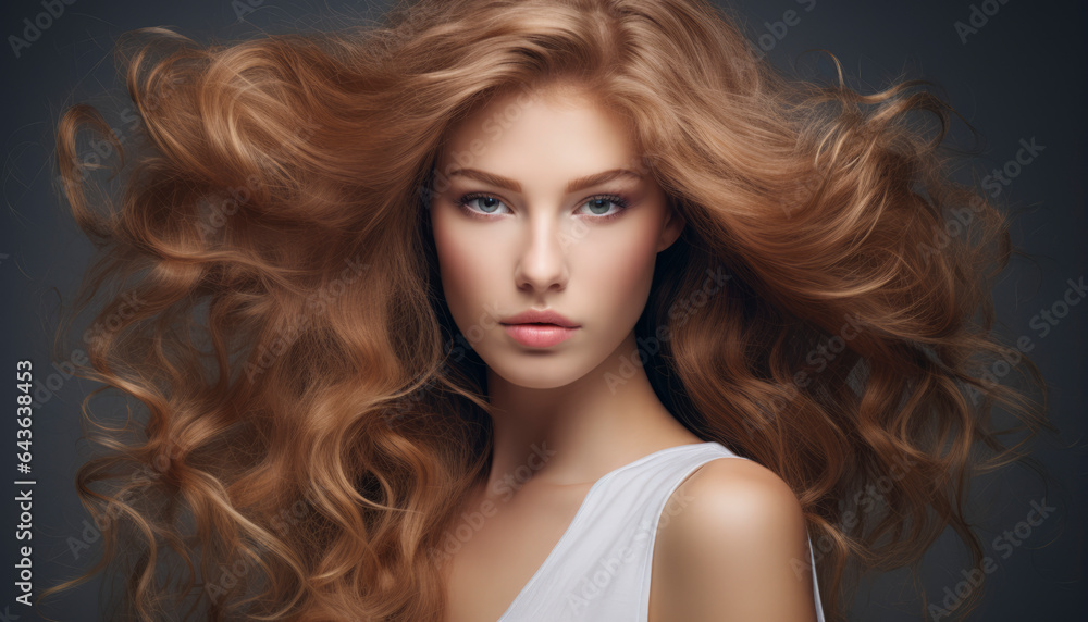 Beauty portrait of a young woman with perfect skin care and wellness look on her pure face Beauty portrait of a young woman with perfect skin care and wellness look on her pure face