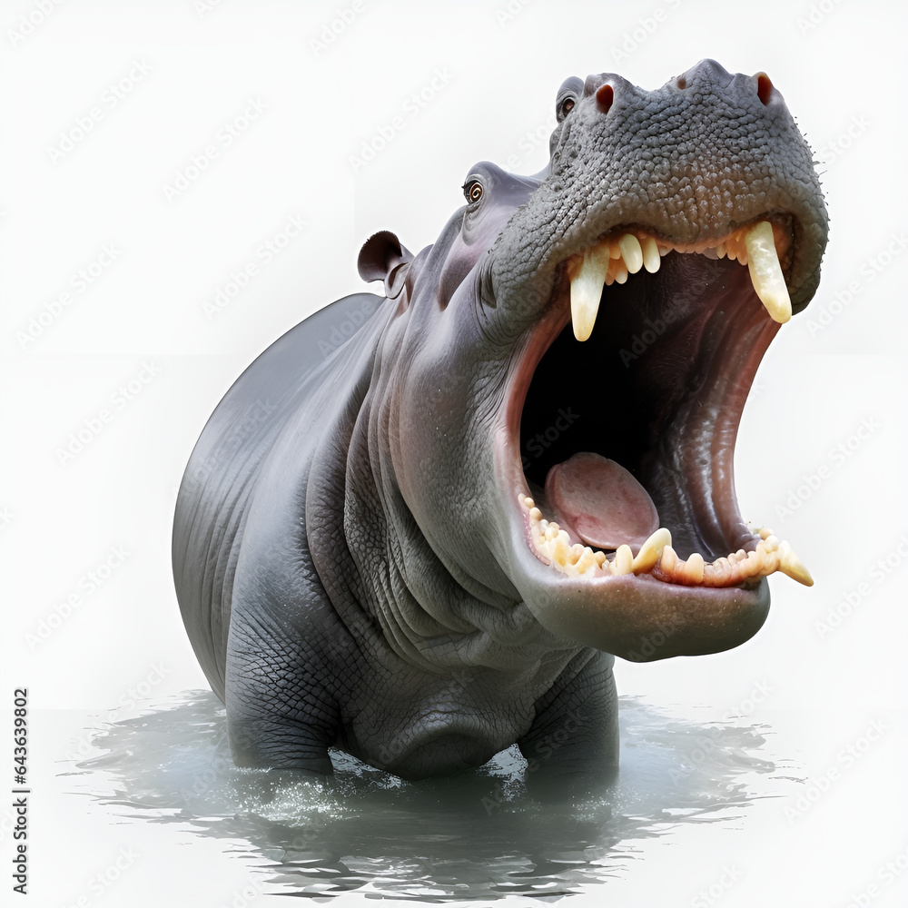 baby hippopotamus mouth