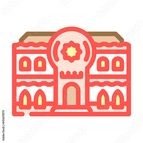 synagogue building jewish color icon vector. synagogue building jewish sign. isolated symbol illustration