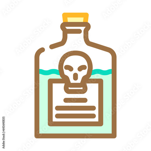 poison nicotine tobacco color icon vector. poison nicotine tobacco sign. isolated symbol illustration