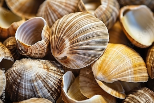 A Captivating Macro Close-Up Shot Revealing the Intricate Beauty of Shells