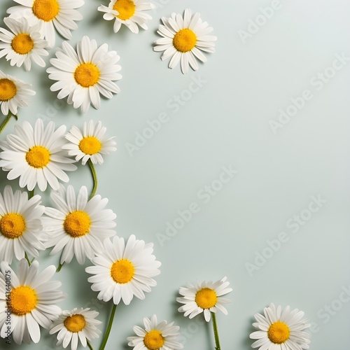 daisy flower background copy space, ai generative © Miftah