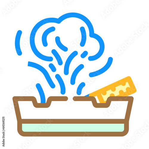 smoke nicotine tobacco color icon vector. smoke nicotine tobacco sign. isolated symbol illustration