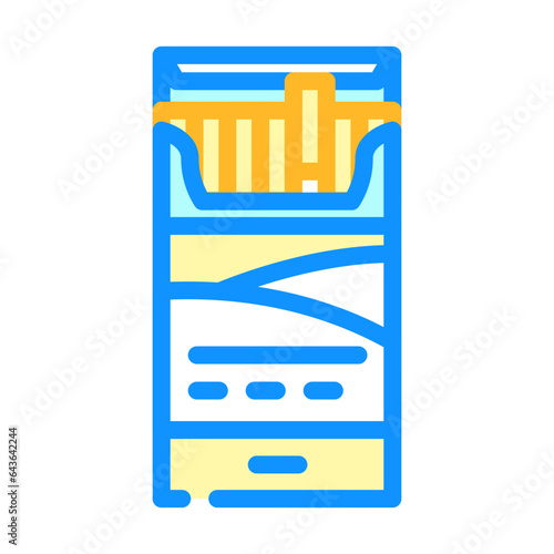 cigarette nicotine color icon vector. cigarette nicotine sign. isolated symbol illustration