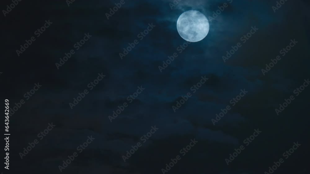 halloween night Full moon at night with cloud real time halloween night Full moon at night with cloud real time