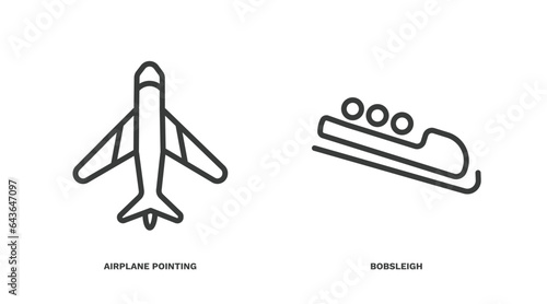 Fotografija set of transportation thin line icons