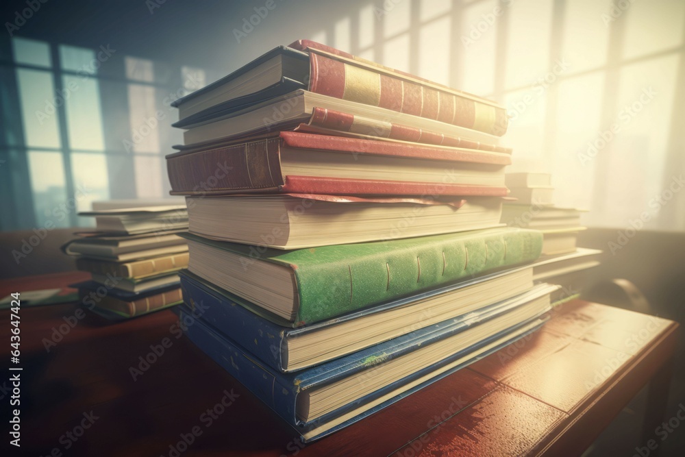 Fototapeta premium Unsolved files case stack. Generate Ai