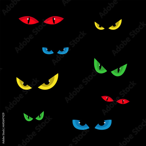 Halloween Monster eyes, Wild spooky monster eyes in the dark