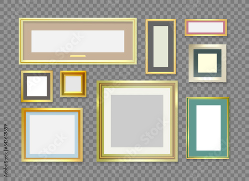 Golden picture frames colle...