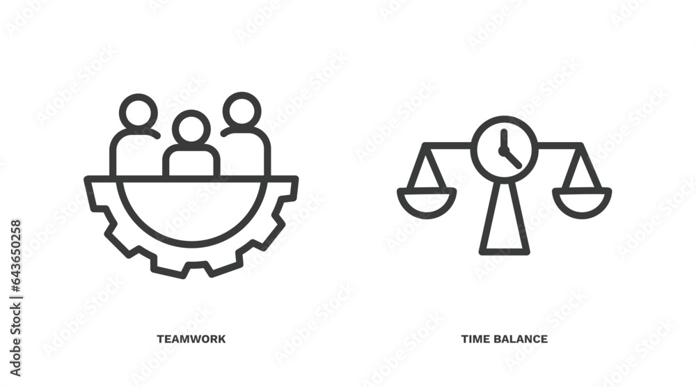 set of human resources thin line icons. human resources outline icons included teamwork, time balance vector. set of human resources thin line icons. human resources outline icons included teamwork, time balance vector.
