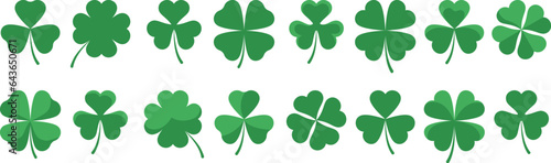 Green clover leaf set