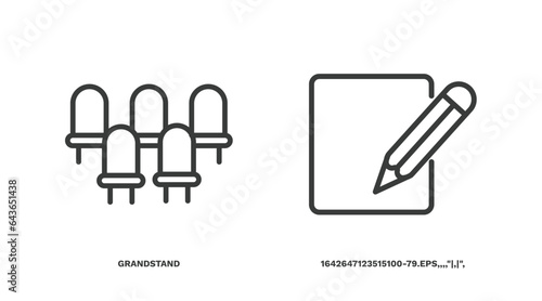 set of education thin line icons. education outline icons included grandstand, 1642647123515100-79.eps,,,,"|,|", vector.