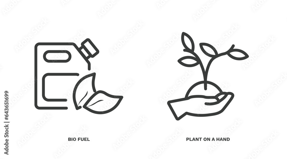set of ecology thin line icons. ecology outline icons included bio fuel, plant on a hand vector. set of ecology thin line icons. ecology outline icons included bio fuel, plant on a hand vector.