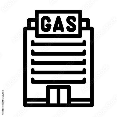 company gas service line icon vector. company gas service sign. isolated contour symbol black illustration