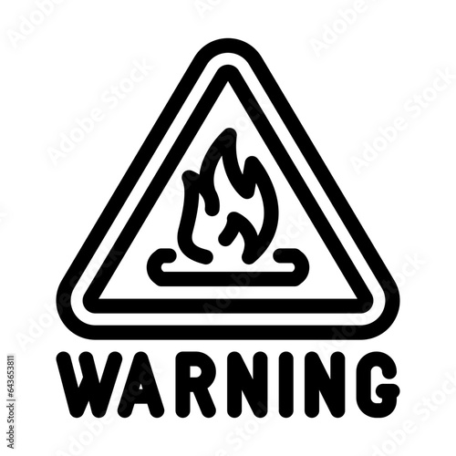 safety gas service line icon vector. safety gas service sign. isolated contour symbol black illustration