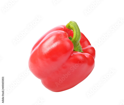 Sweet red pepper on transparent png