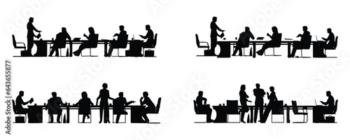 people meeting silhouette