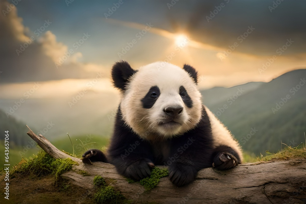 Obraz premium giant panda bear generated ai