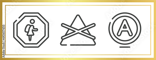 laundry instructions outline icons set. linear icons sheet included school zone, do not bleach, null vector.