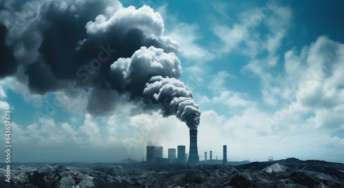 industry metallurgical plant dawn smoke smog emissions bad ecology 