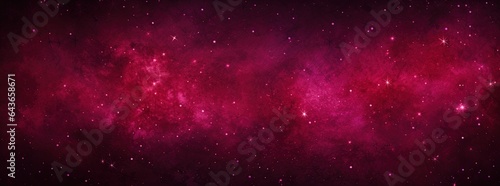 Purple, garnet, crimson background with stars. Background. Minimalistic and colorful space banner, card. © Caphira Lescante